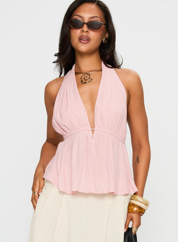 Eyer Halter Üst Pembe