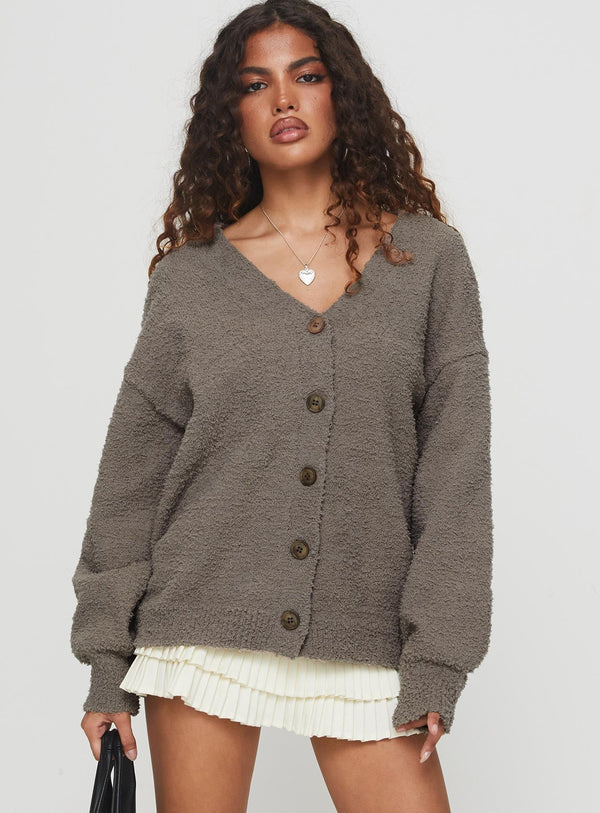 Everi Cardigan Kahverengi