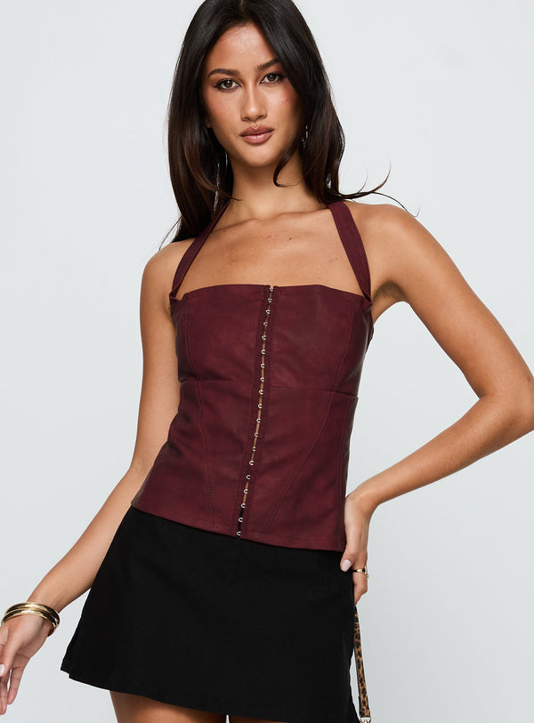 Süpermodel Üst Bordo