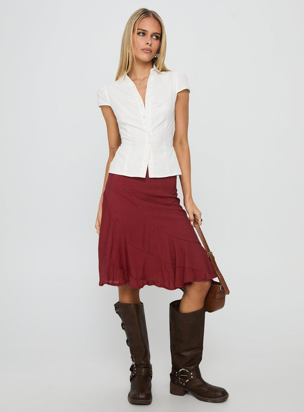 With Kindness Midi Etek Bordo