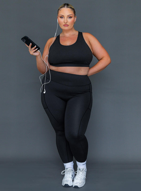 Unstoppable Activewear 7/8 Tayt Siyah Eğri