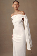 Catarina Payetli Uzun Elbise - Beyaz