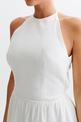 Carolina Pamuklu Askılı Mini Elbise - Beyaz