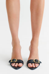 Colleen Tokalı Topuklu Ayakkabı - Siyah