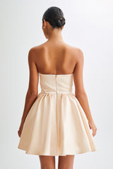 Hollie Yapılı Korse Mini Elbise - Altın