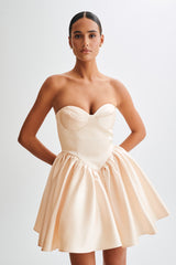 Hollie Yapılı Korse Mini Elbise - Altın