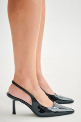 Dasha Patent Askılı Topuklu Ayakkabı - Siyah