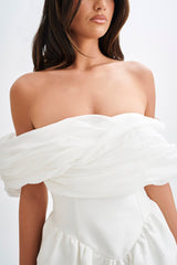 Tessa Yapılı Mini Elbise - Beyaz