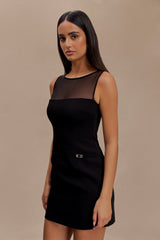 Posie Takım Elbise Kemerli Mini Elbise - Siyah