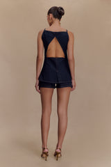 Tobias Kot Şort - Çivit Mavisi