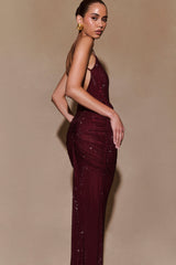 Roisin Diamante Maxi Elbise - Maun
