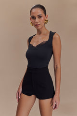 Tatianna Dantelli Modal Üst - Siyah