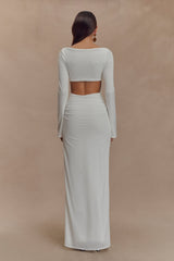 Vienna Slinky Cut Out Maxi Elbise - Beyaz