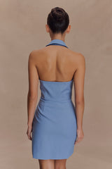 Ruth Pamuklu Askılı Mini Elbise - Okyanus Mavisi