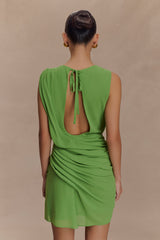 Oria Şifon Mini Elbise - Yeşil