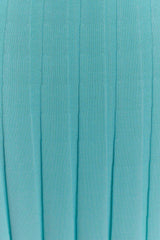 Jacqui Halter Örgü Midi Elbise - Camgöbeği Mavisi