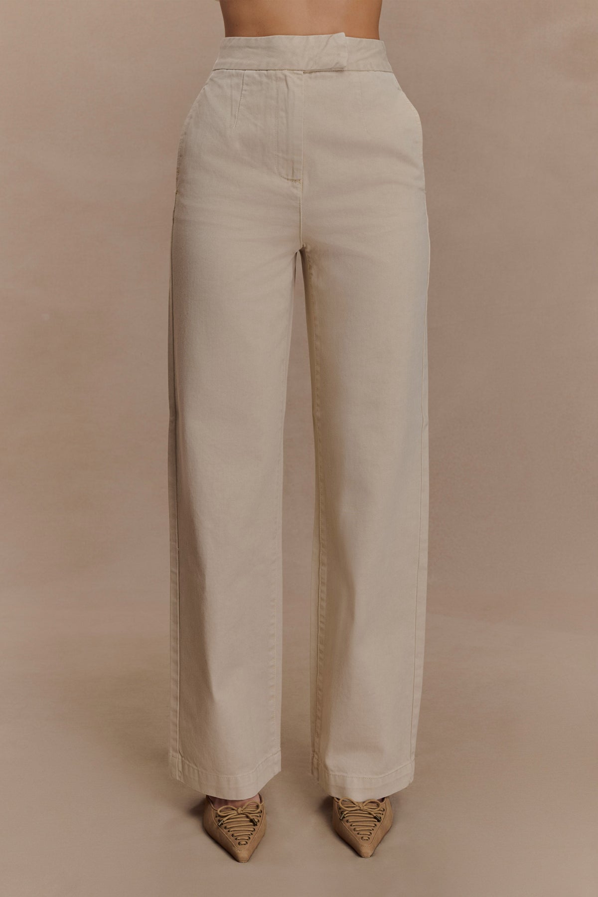 Rayne Geniş Paça Kot Pantolon - Taş Yıkama