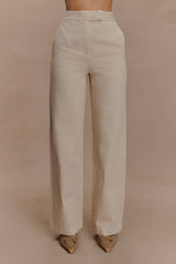 Rayne Geniş Paça Kot Pantolon - Taş Yıkama