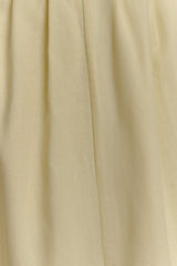 Aysha Düğmeli Keten Midi Elbise - Limon