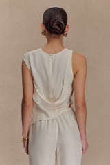 Violeta Asimetrik Üst - Fildişi