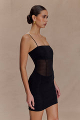 Maryk File Mini Elbise - Siyah