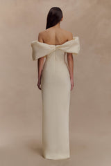 Angelica Tafta Omuz Açık Gelinlik - Yumuşak Bej