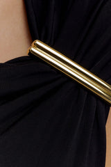 Kinsley Slinky Uzun Elbise (Donanımlı) - Siyah