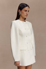 Beatrice Blazer Mini Elbise - Fildişi