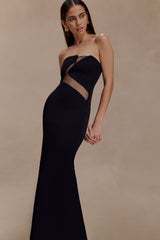 Lianne Straplez Uzun Elbise - Siyah
