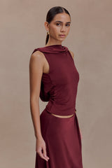 Bridget Slinky Kapüşonlu Sırt Üstü - Bordo