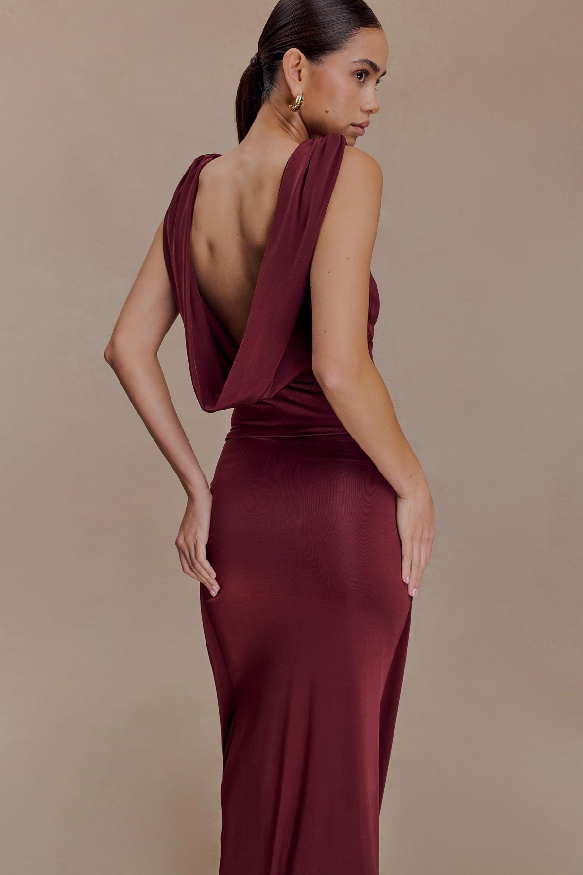 Bridget Slinky Kapüşonlu Sırt Üstü - Bordo