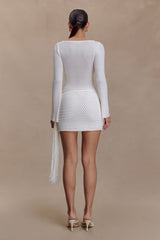 Terrymae Tığ İşi Mini Etek - Beyaz