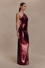 Baldwin Payetli Kesimli Uzun Elbise - Maun