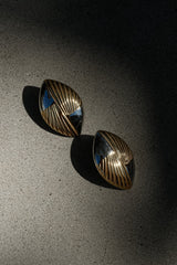 Felicity Karışık Metal Oval Küpeler - Altın
