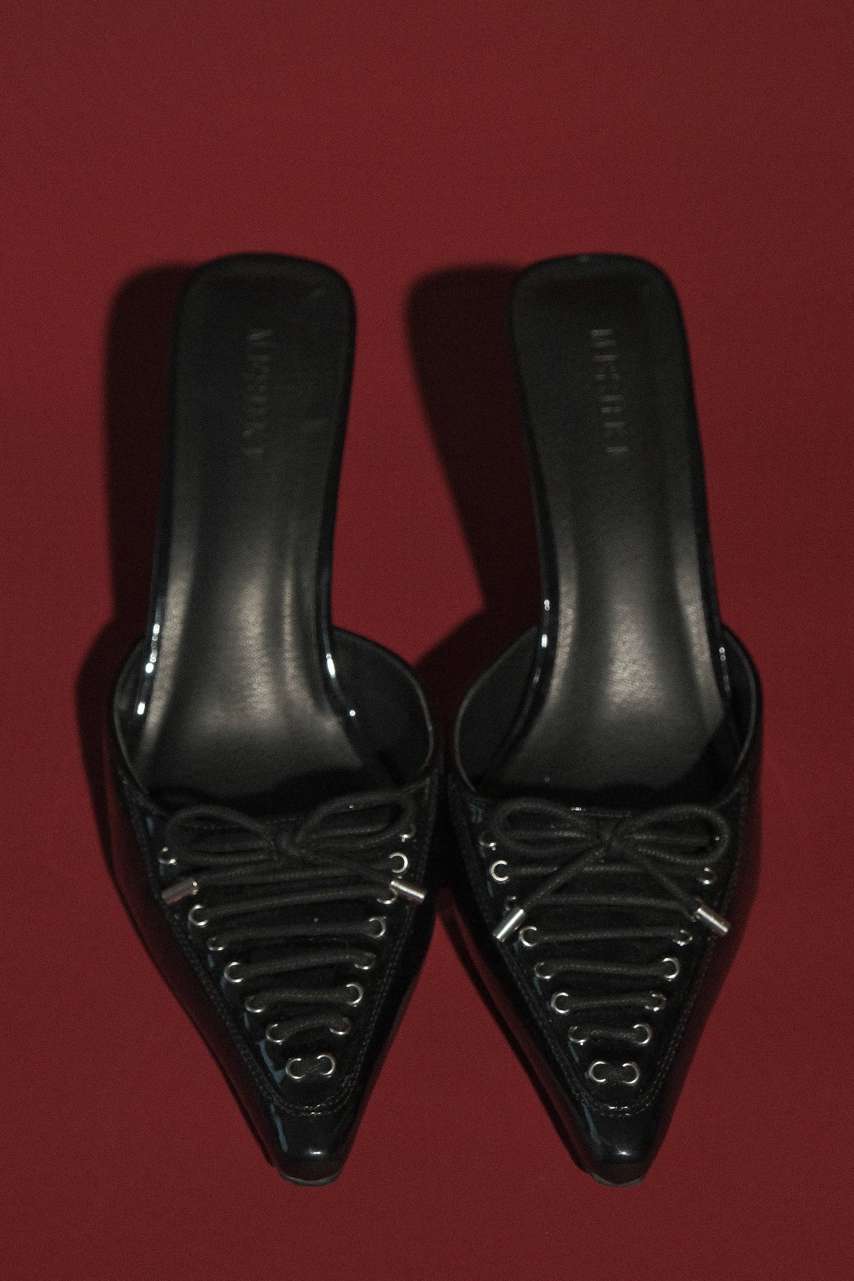 Joanne Patent Bağcıklı Topuklu Ayakkabı - Siyah