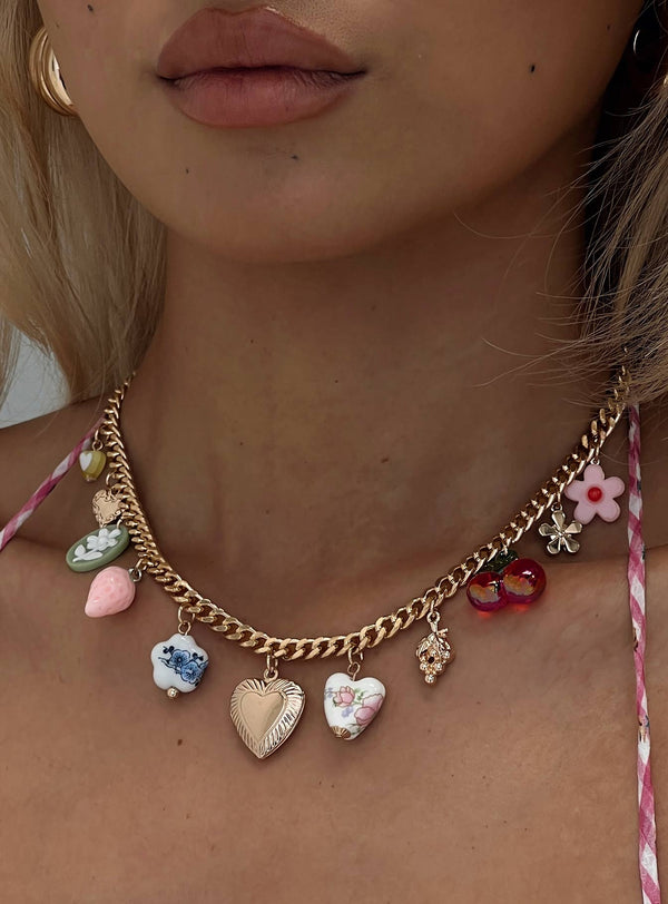 Get Closer Charm Kolye Altın