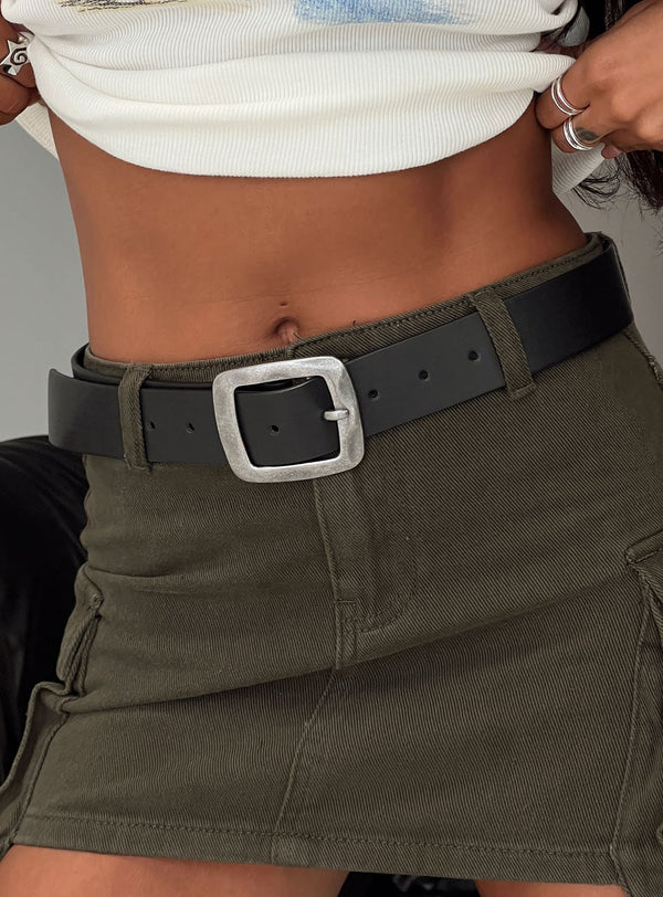 So American Belt Siyah / Gümüş